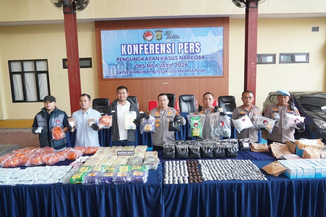 Operasi Nila Jaya 2026, Polres Jakpus Ungkap 86 Kasus Narkotika